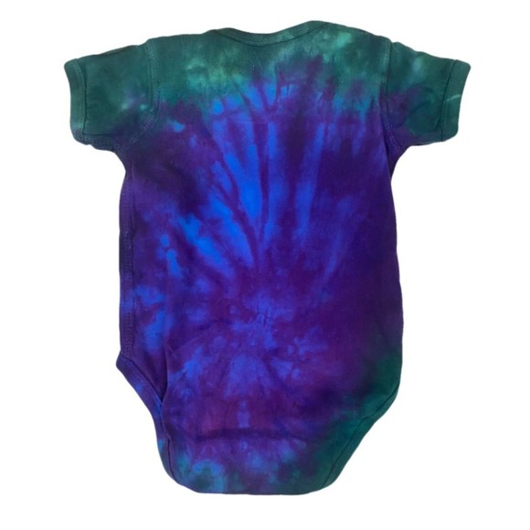 Tie-Dyed Green, Blue, and Purple One Piece - Picture 2 of 2